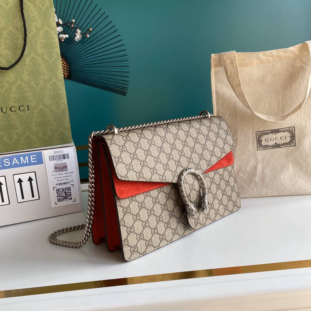 Gucci Dionysus Supreme Monogram Chain Medium Shoulder Bag Replica 403348 - DEEPREPS