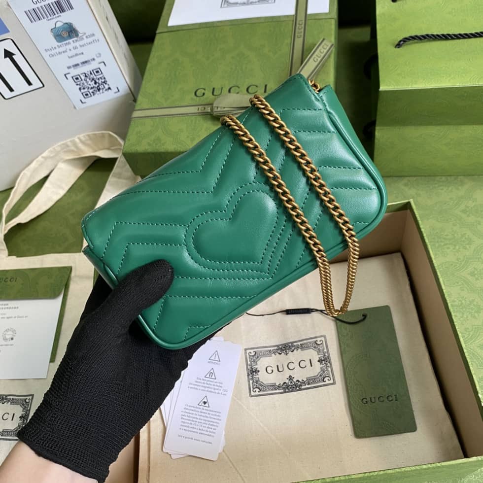 Gucci GG Marmont Quilting Super Mini 476433 Replica Crossbody Bag - DEEPREPS