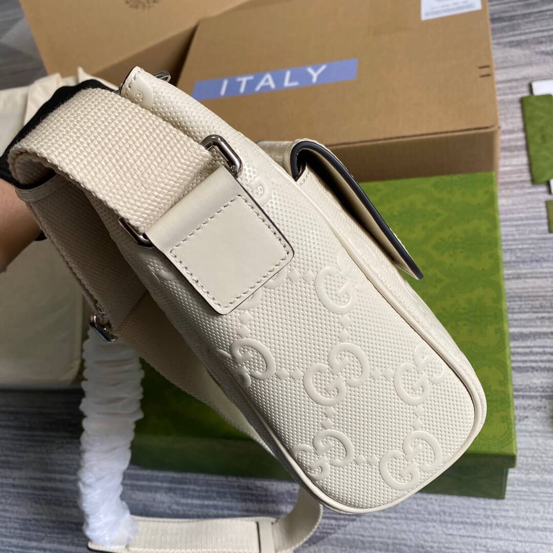 Gucci GG Embossed Messenger Bag Replica 658565 - DEEPREPS