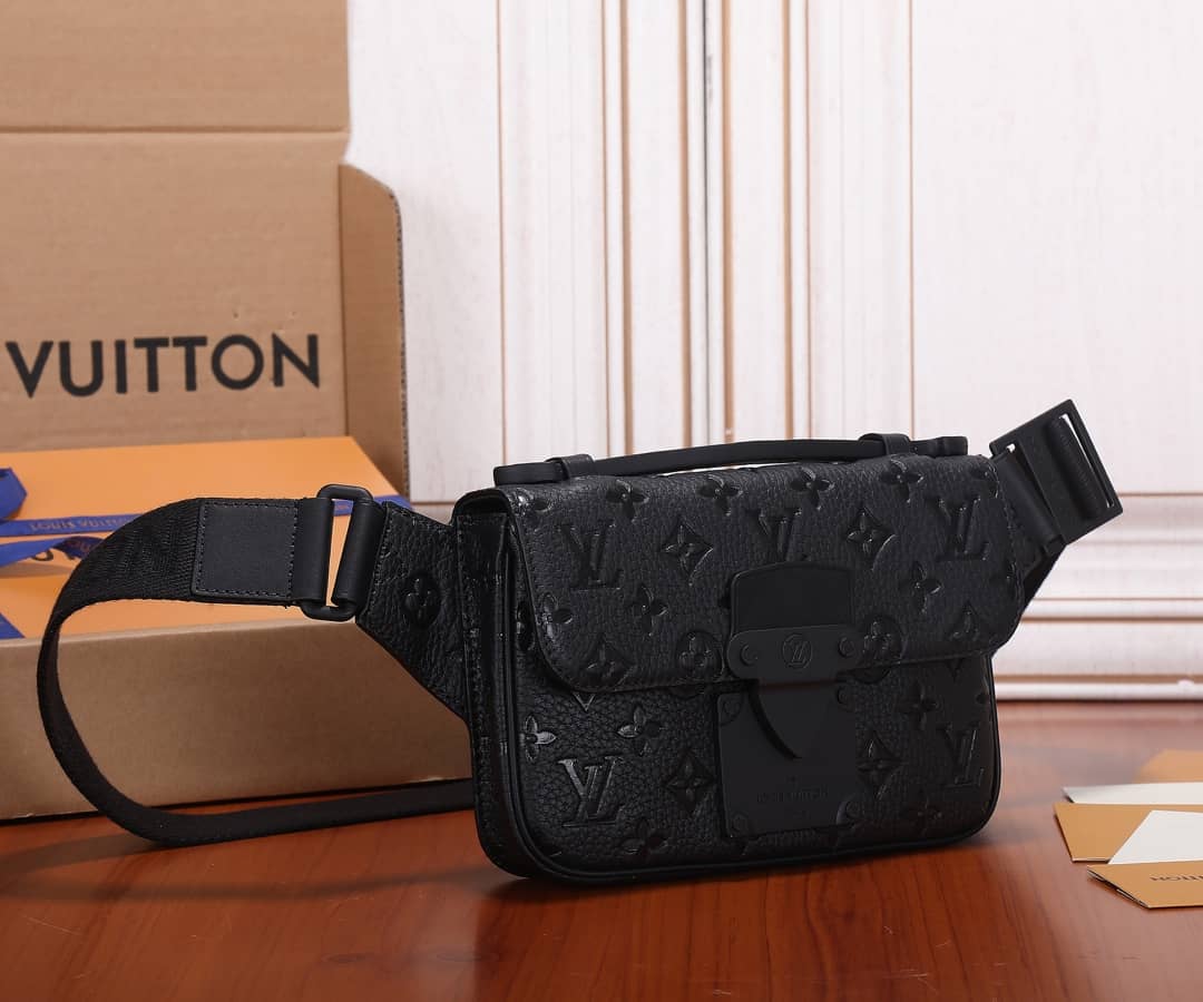 Louis Vuitton S Lock Sling Crossbody Bag Replica Black M58487 - DEEPREPS