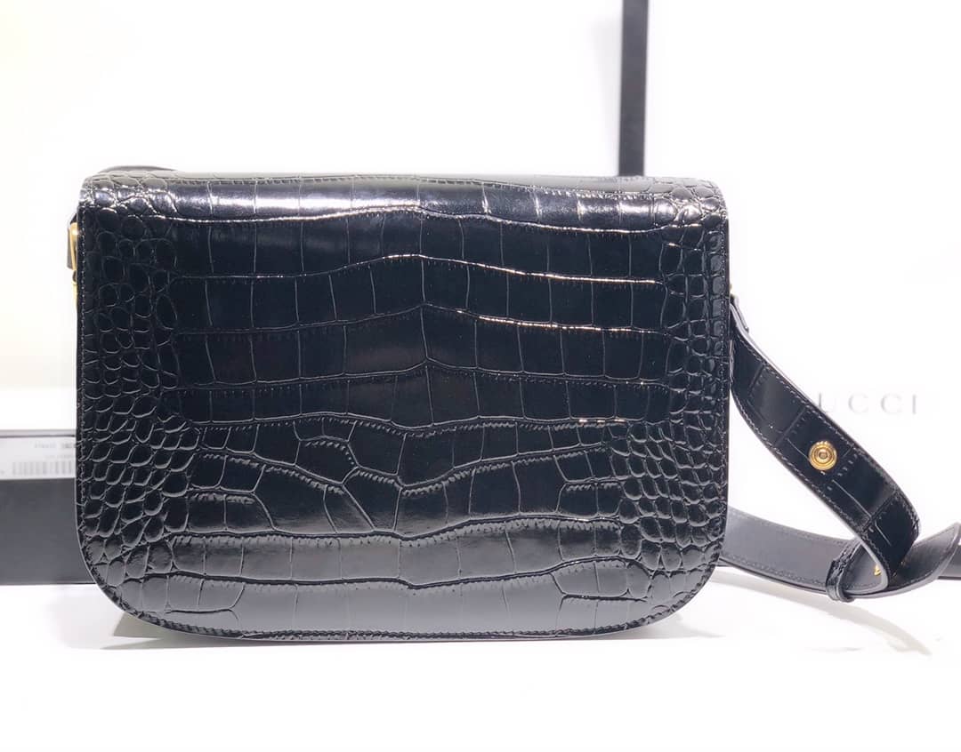Gucci Horsebit 1955 Shoulder Bag Replica Black 602204 - DEEPREPS