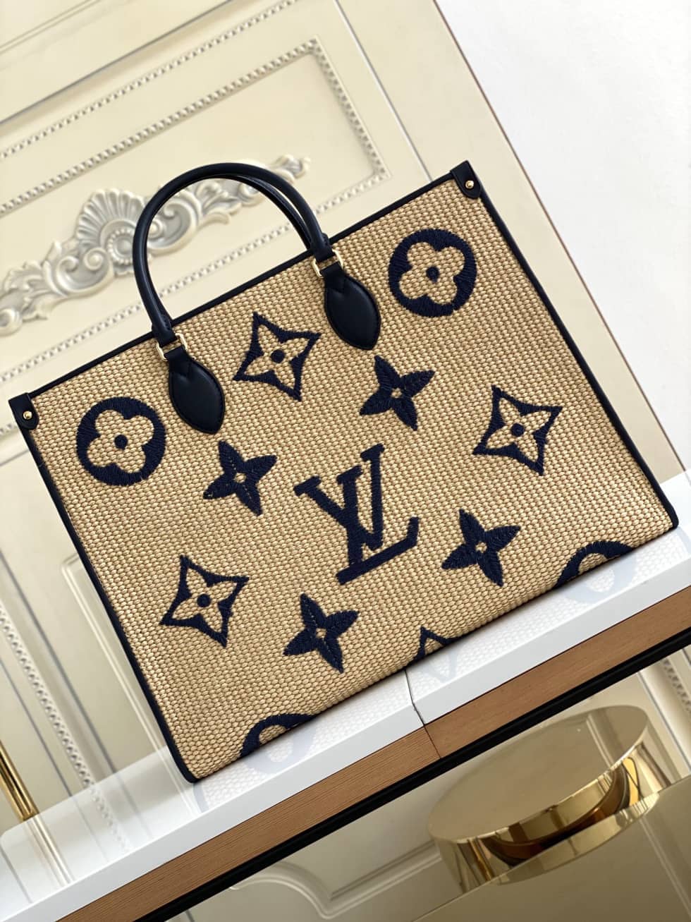 Louis Vuitton OnTheGo Monogram Giant Raffia Tote - DEEPREPS