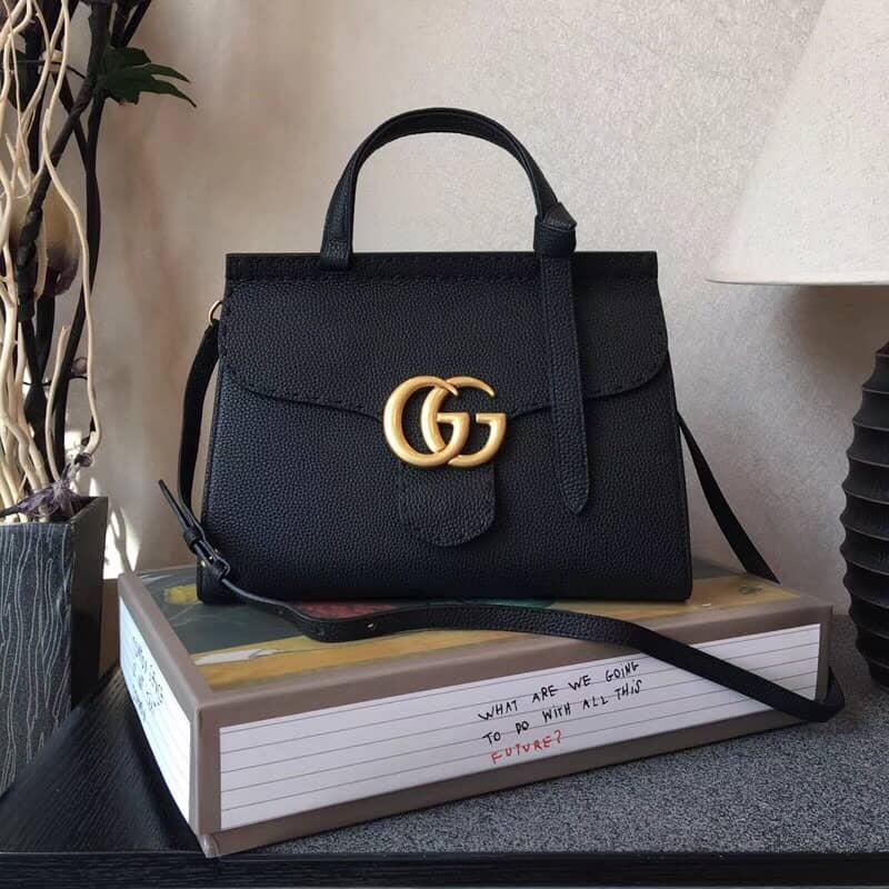 Gucci GG Marmont 2Way Shoulder Bag Replica Black 421890 - DEEPREPS