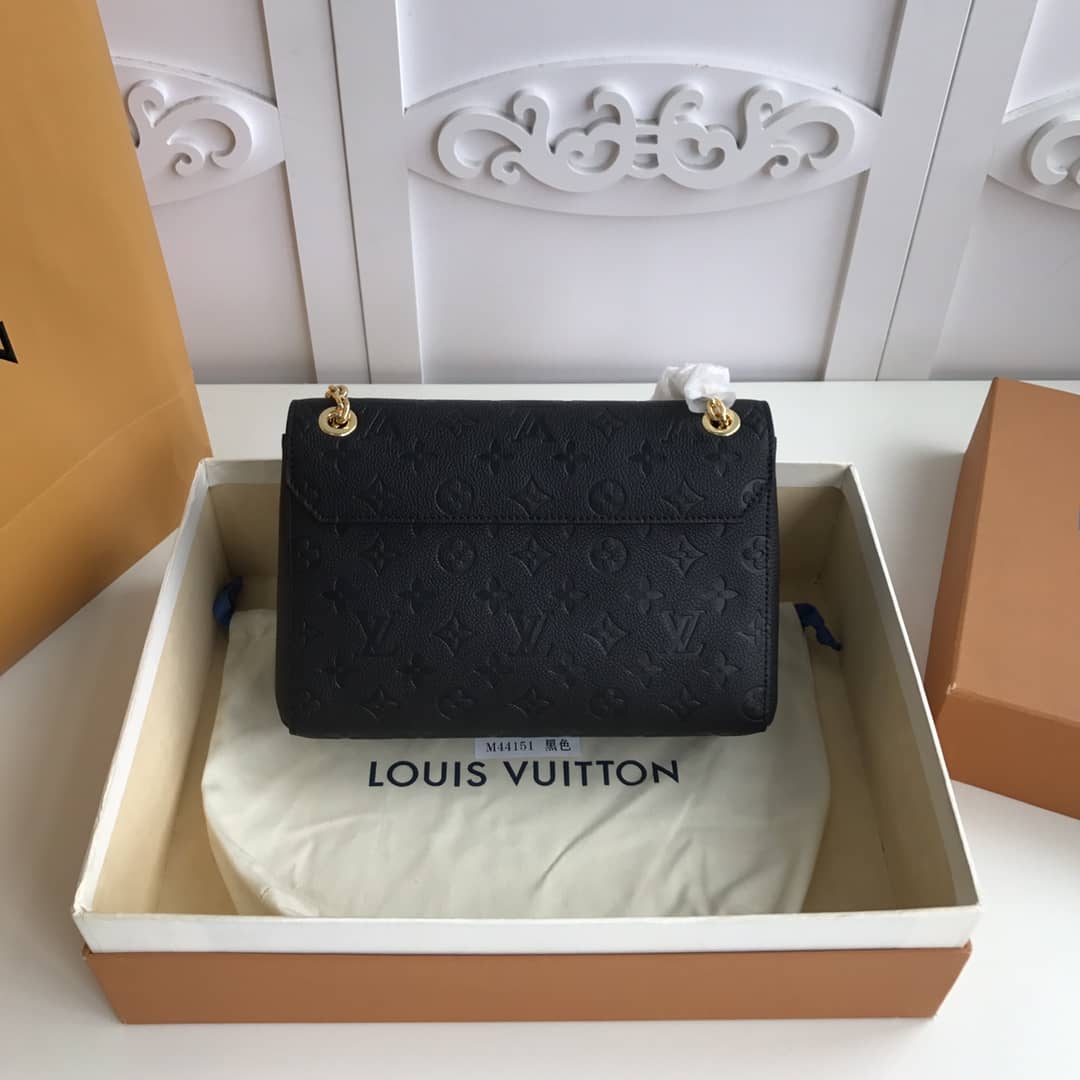 Louis Vuitton Monogram Empreinte Vavin PM Chain Replica Shoulder Bag Black M44151 - DEEPREPS