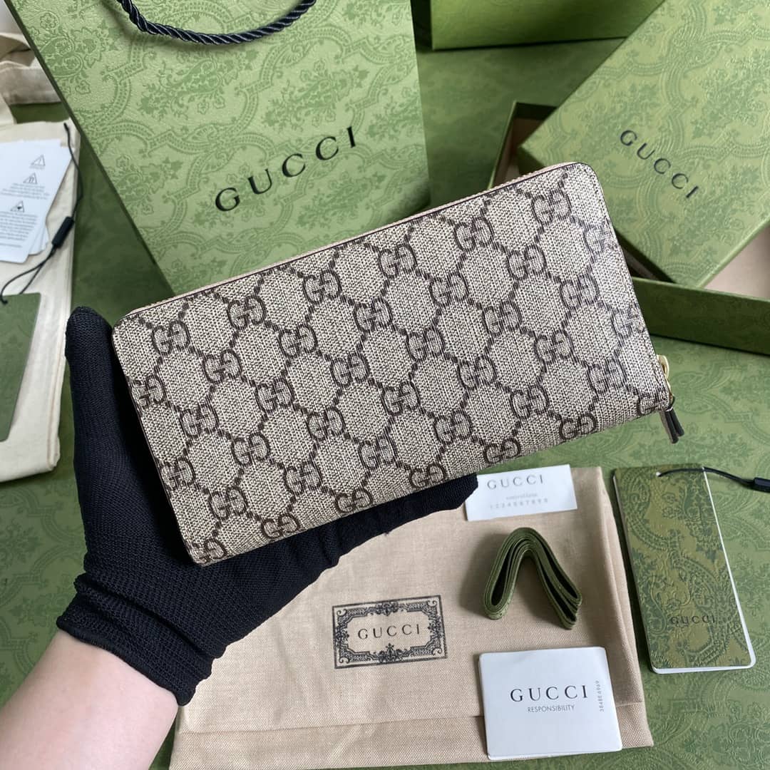 Gucci GG Marmont Leather Zip Long Wallet Replica 456117 - DEEPREPS