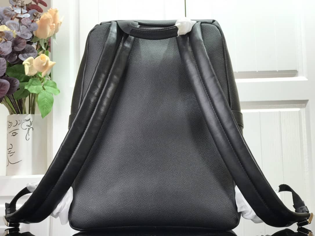 LV Backpack Replica Taiga Leather Discovery M30728 Black Gray - DEEPREPS