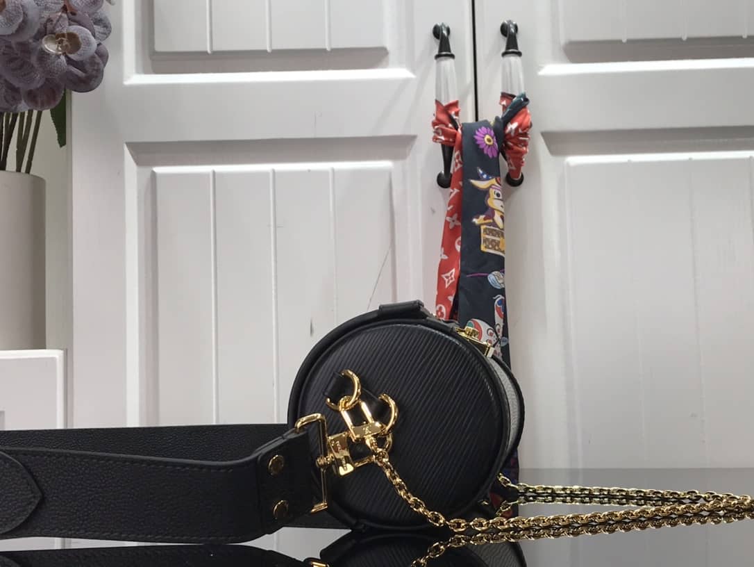 Louis Vuitton Papillon Trunk Monogram Chain Replica Crossbody Bag Black M57835 - DEEPREPS