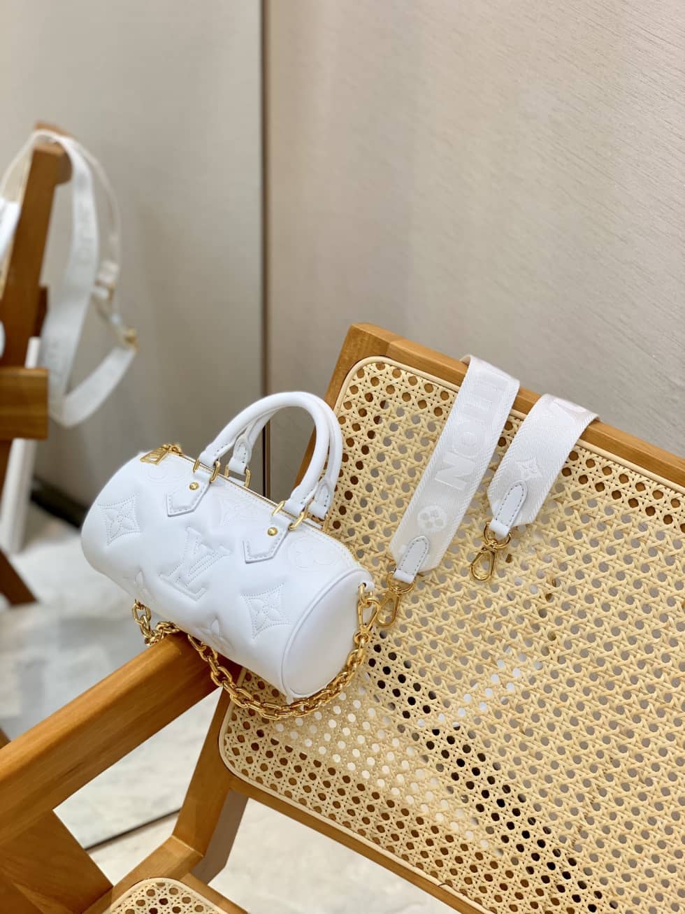 Louis Vuitton Papillon BB White M59826 Replica Shoulder Bag - DEEPREPS