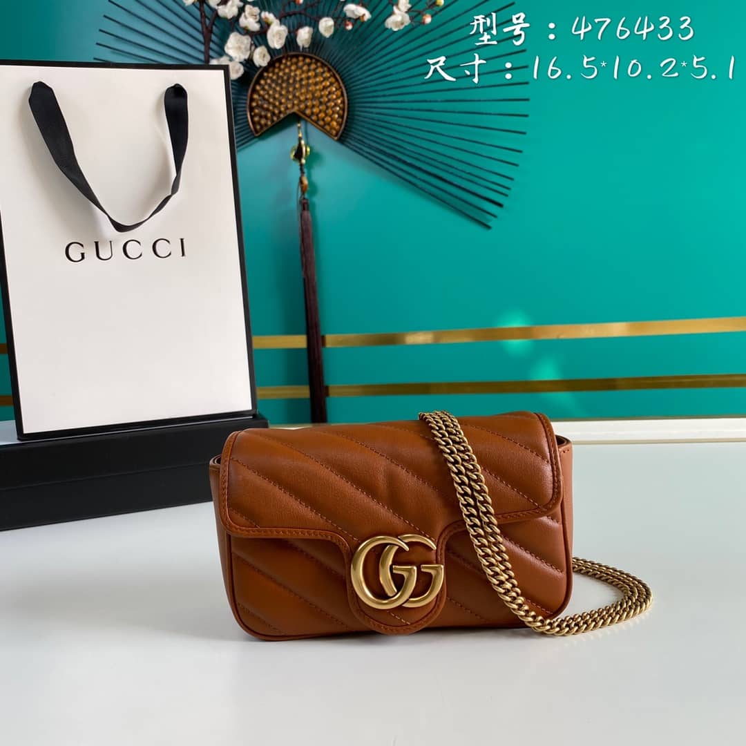 Gucci GG Marmont Matelassé Mini Crossbody Bag Replica 476433 - DEEPREPS