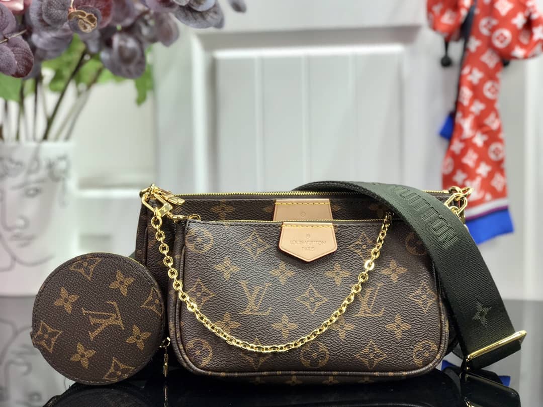 Louis Vuitton Monogram Canvas Multi Pochette Replica Green M44823 - DEEPREPS