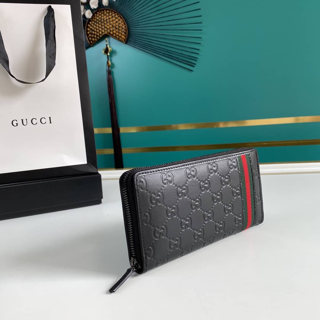 Gucci GG Supreme Web Zip Around Wallet Replica 291105 - DEEPREPS