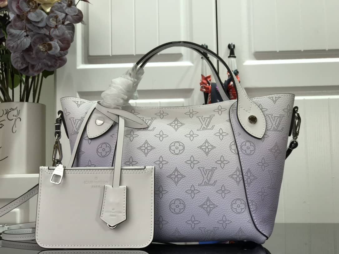 Louis Vuitton Hina PM Mahina Leather Bag Replica Blue M54350 - DEEPREPS