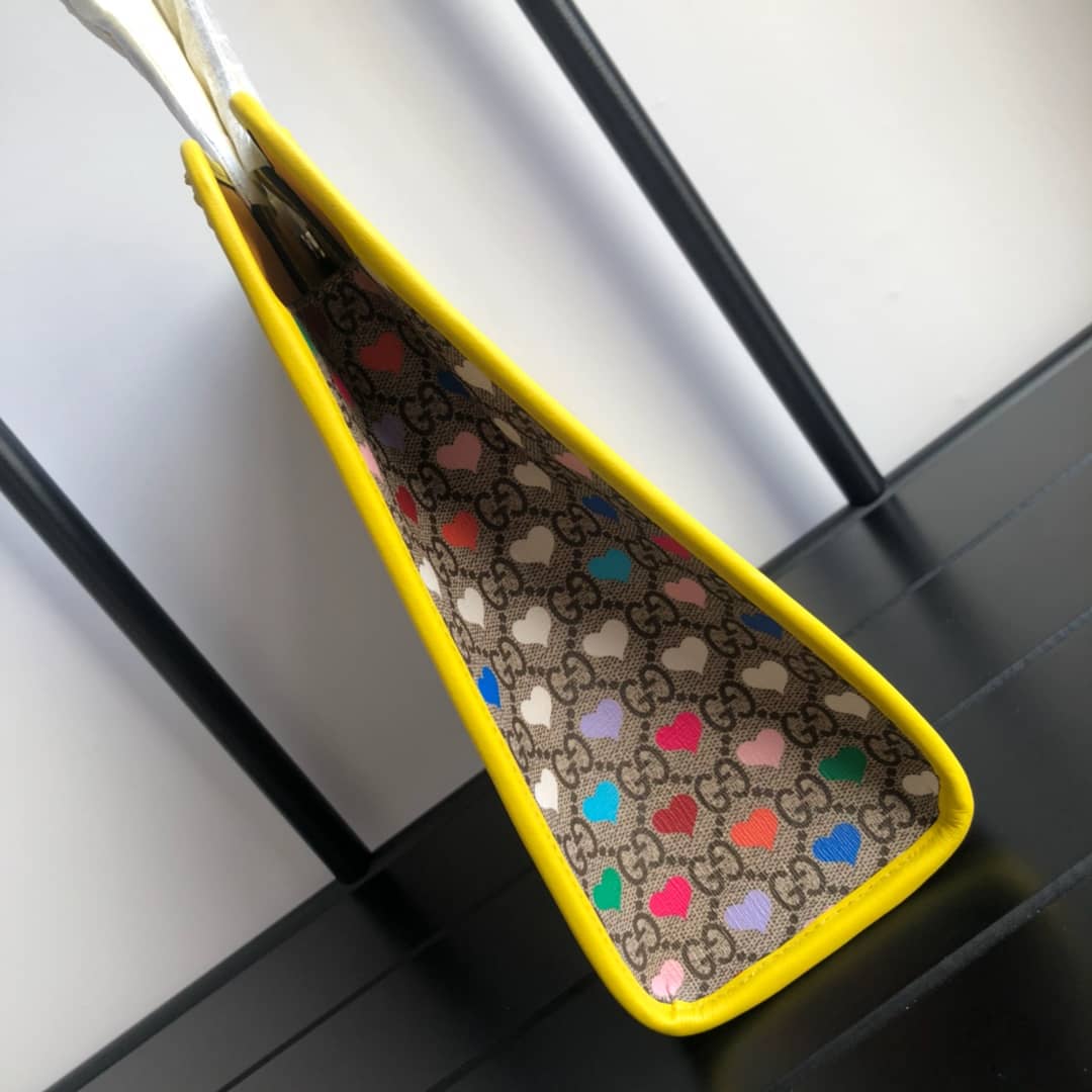 Gucci GG Supreme Kids Girl Tote Replica Yellow 605614 - DEEPREPS