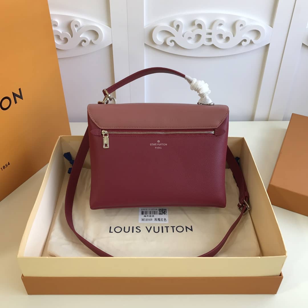 Louis Vuitton MyLockMe 2way Leather Grain Replica Satchel Red M54849 - DEEPREPS