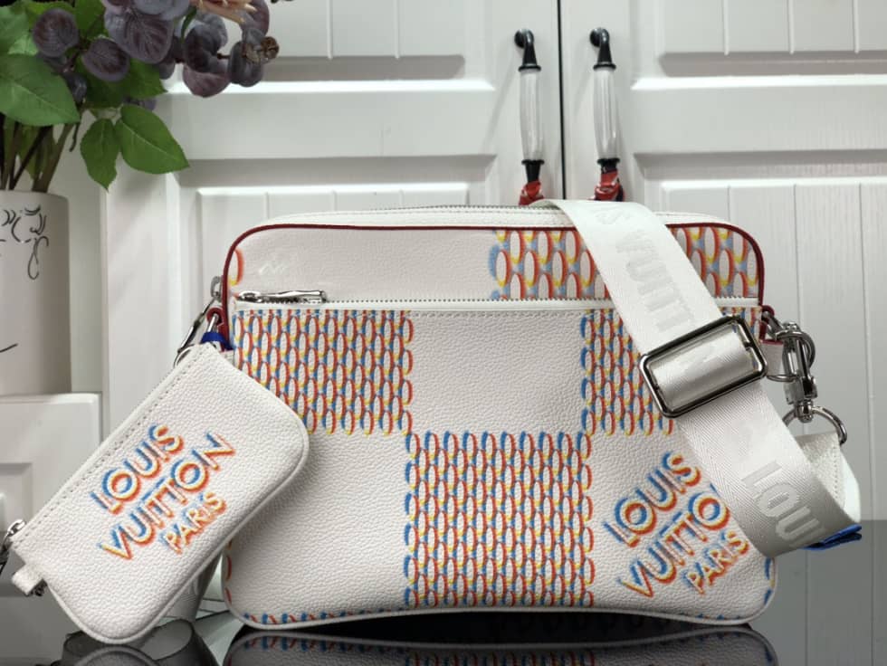 Louis Vuitton Damier Trio Pink M20665 Replica Messenger Bag - DEEPREPS