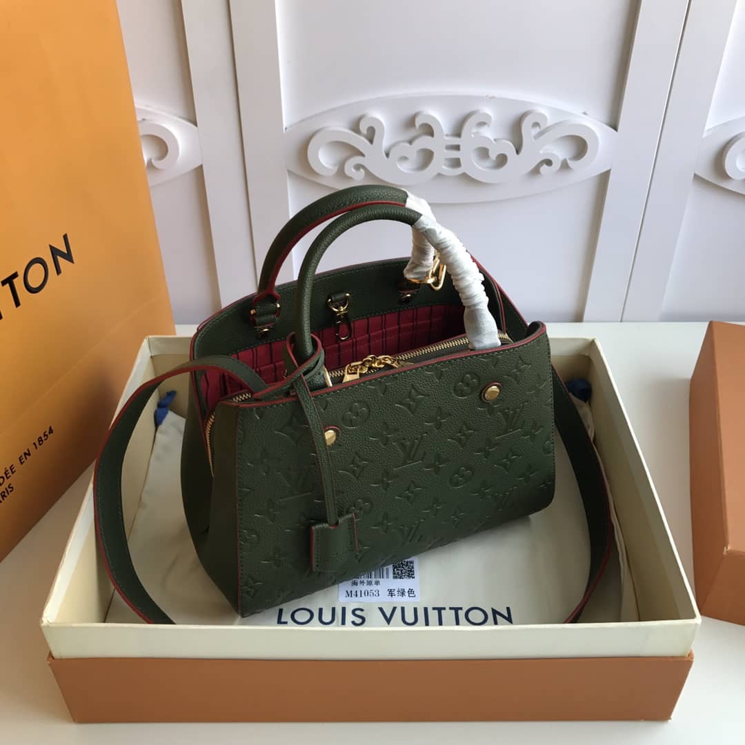 Louis Vuitton Monogram Montaigne BB Empreinte Bag Replica Green M41053 - DEEPREPS