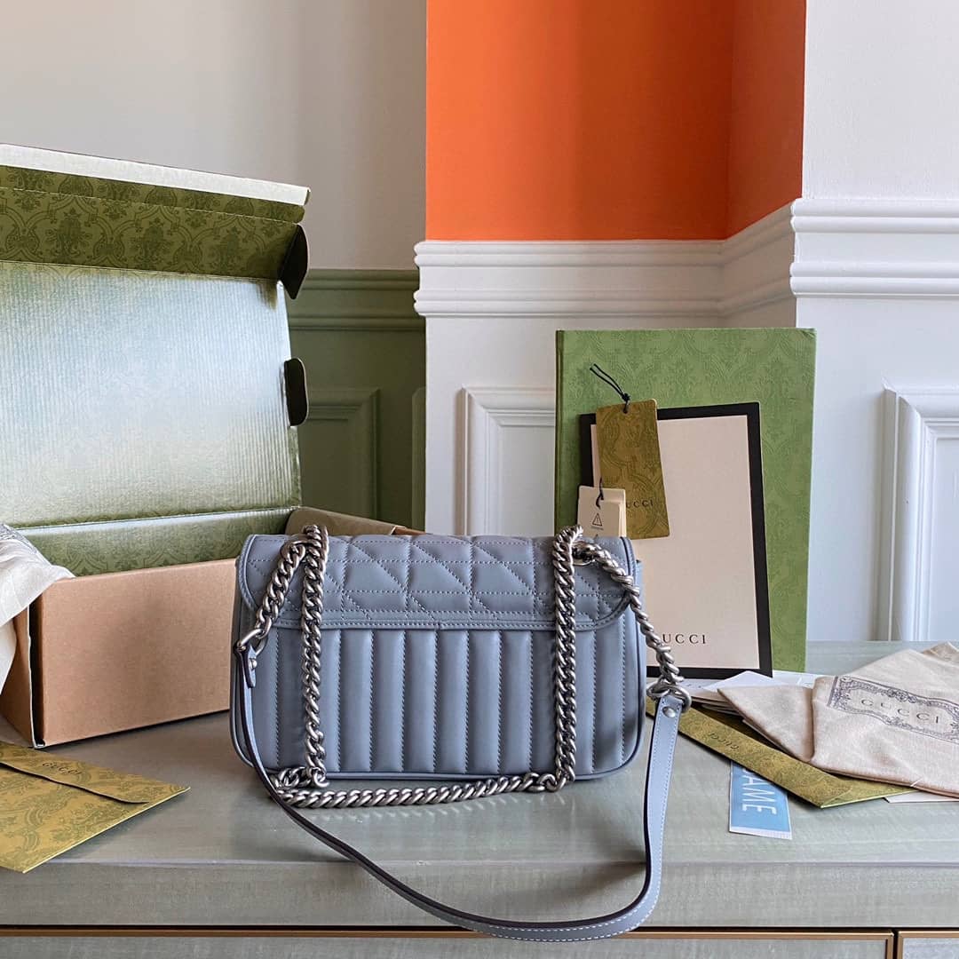 Gucci GG Marmont Small Matelassé Leather 443497 - DEEPREPS