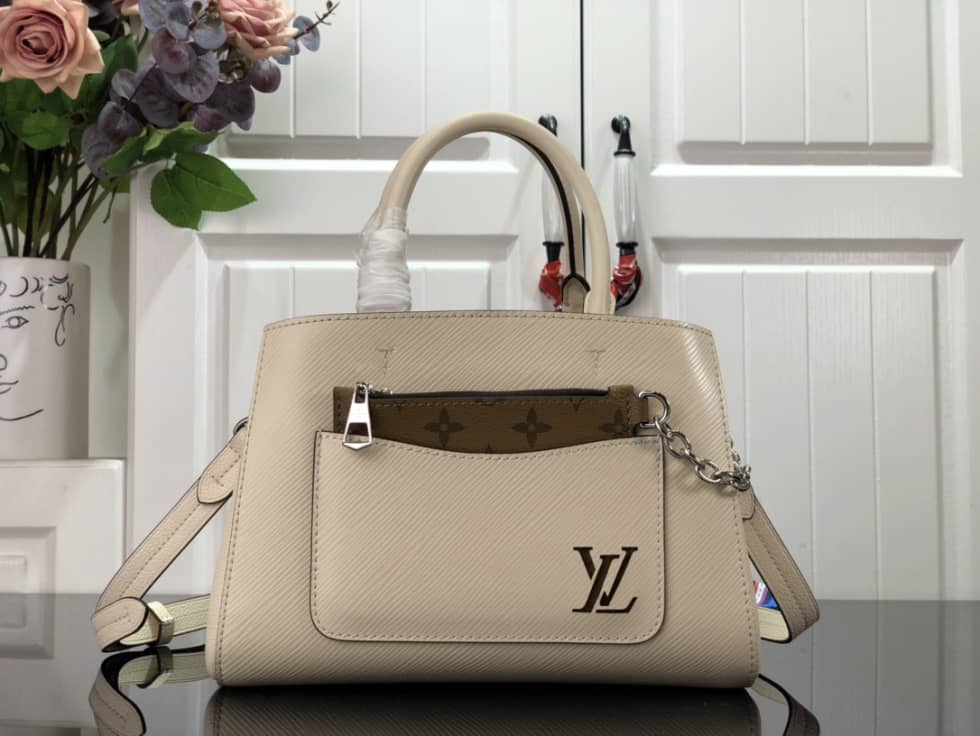 LV Tote Dupe Marelle Tote BB Quartz White M20520 Replica Shoulder Bag - DEEPREPS