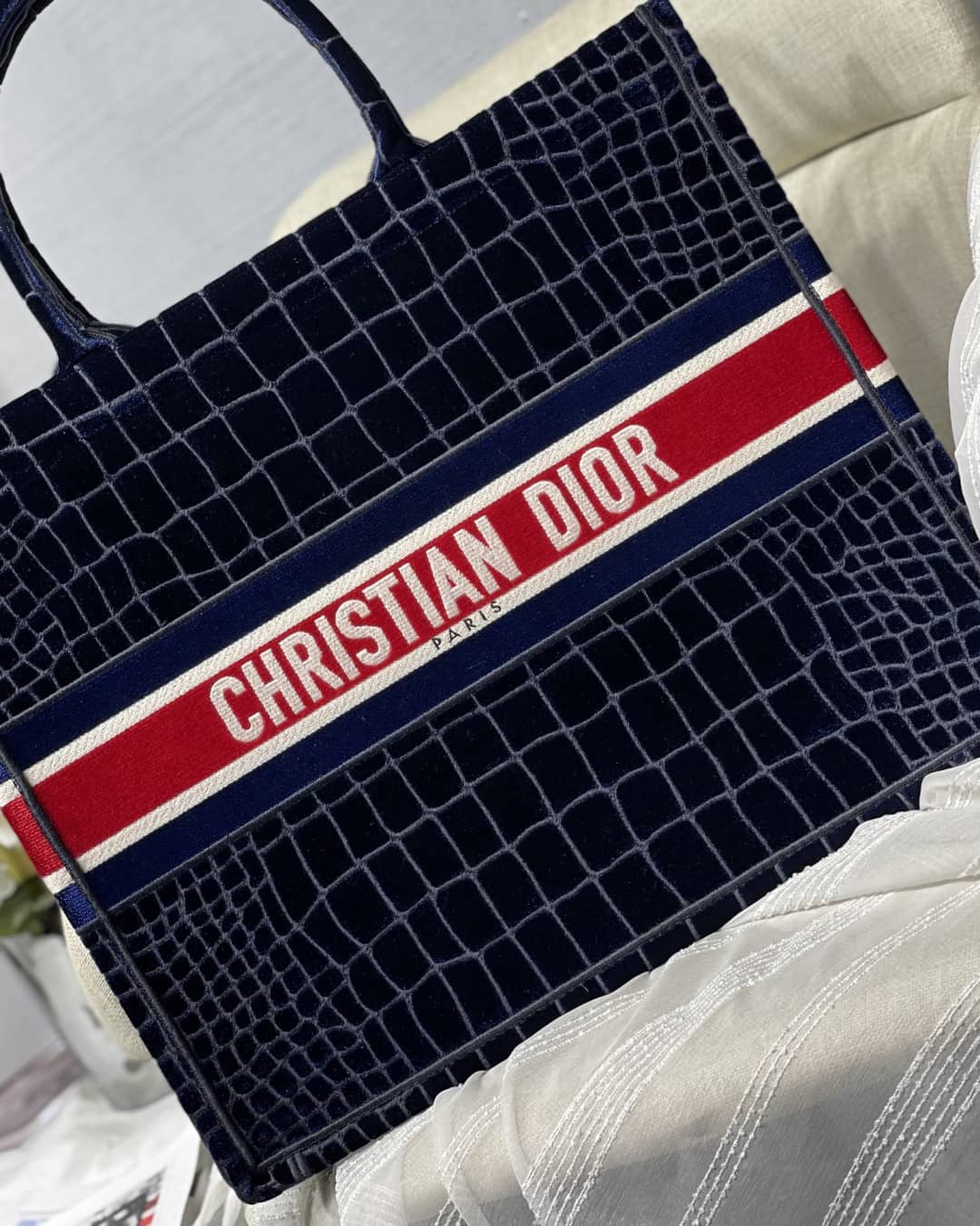 Christian Dior Tote Bag Dupe CD Book Embroidery - DEEPREPS