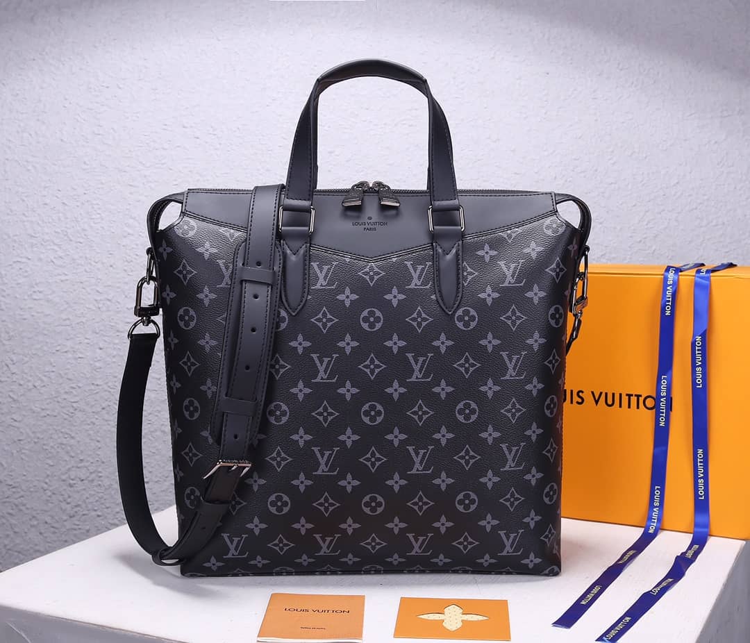 Louis Vuitton Explorer Monogram Eclipse Tote Business Bag Replica M40567 - DEEPREPS