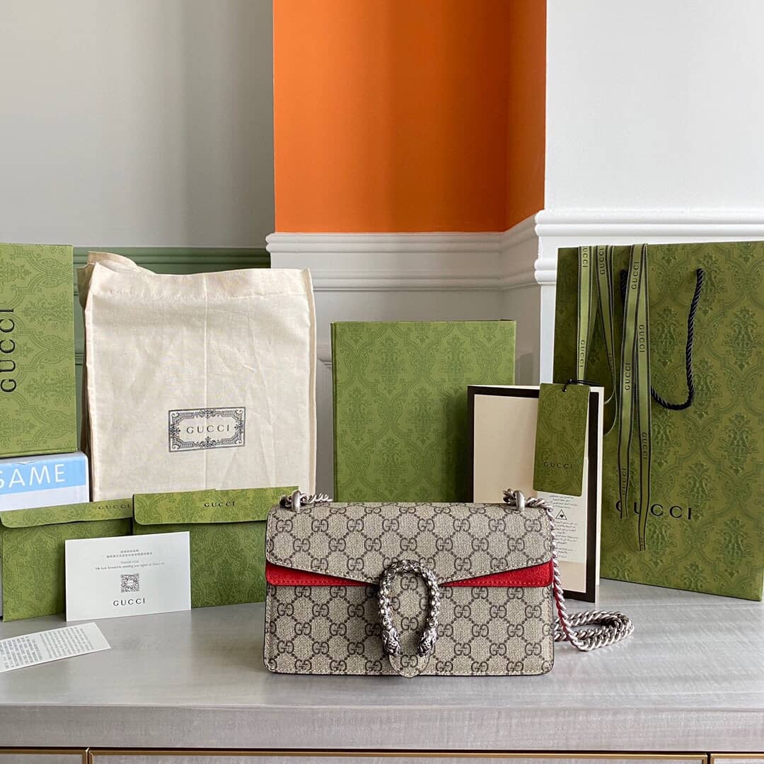 Gucci GG Dionysus Small Shoulder Bag Replica Red 499623 - DEEPREPS