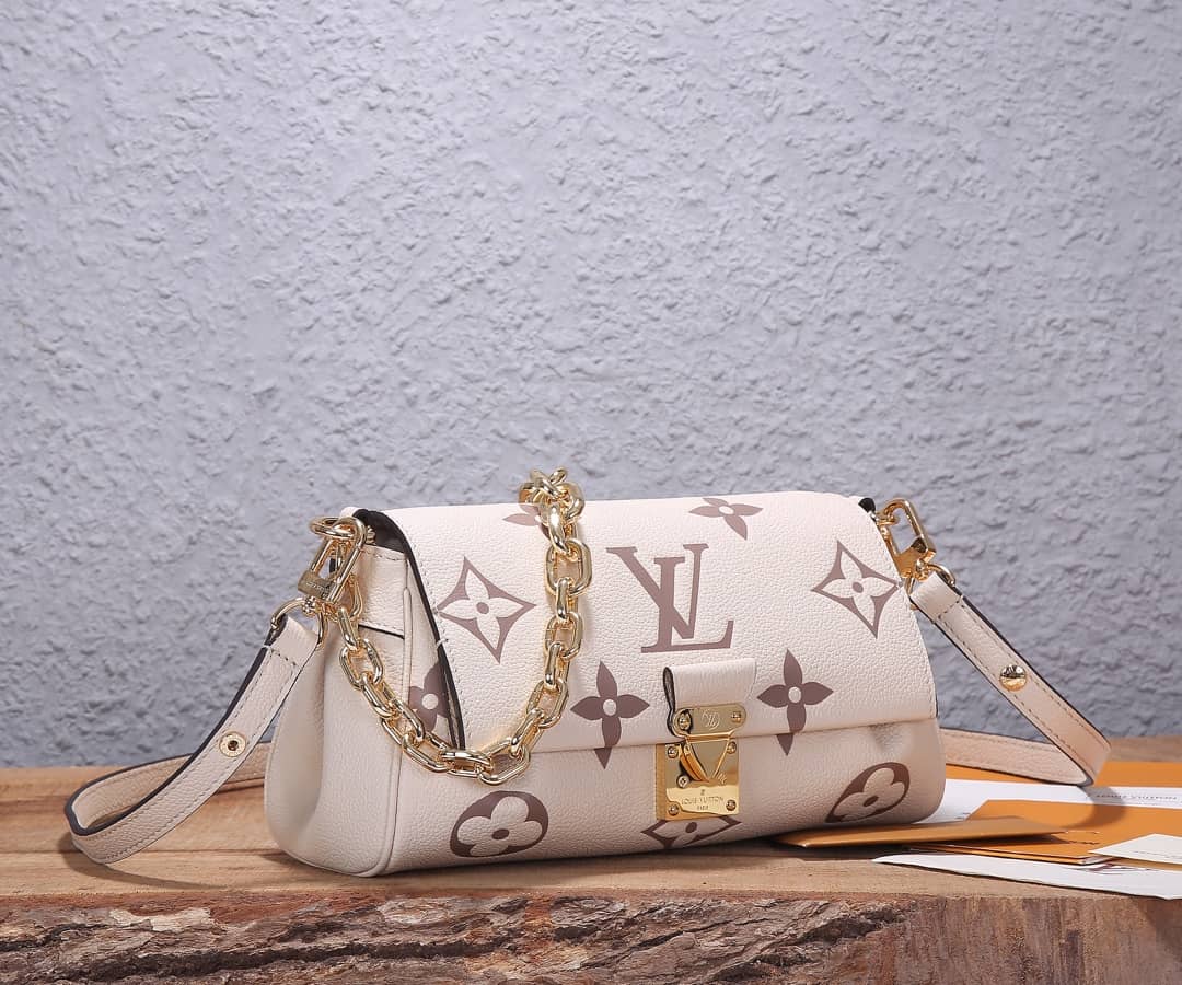 Louis Vuitton Favorite Monogram Empreinte Leather Replica Shoulder Bag White M45813 - DEEPREPS