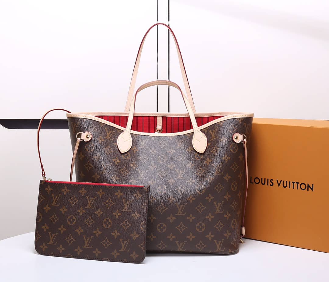 Louis Vuitton Monogram Neverfull MM Bag Replica Red M40995 - DEEPREPS