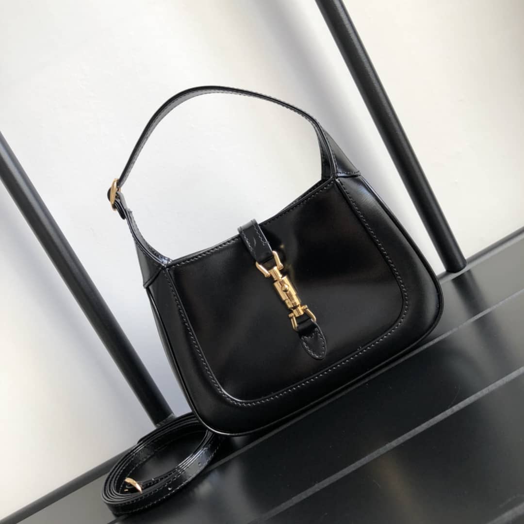 Gucci Jackie 1961 Mini Shoulder Bag Replica Black 637092 - DEEPREPS