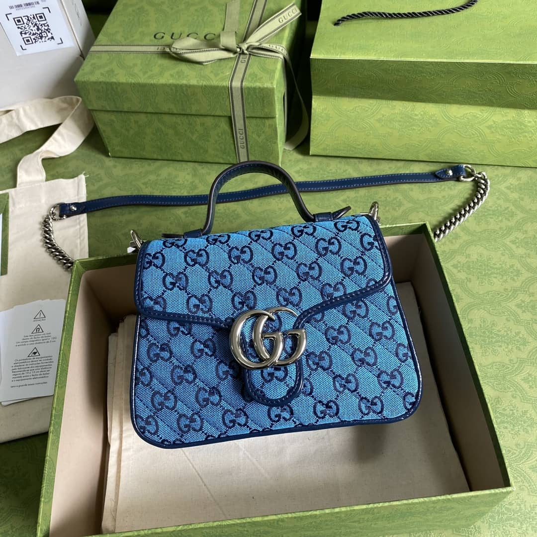 Gucci Marmont GG Mini Top Handle Bag Replica 583571 - DEEPREPS
