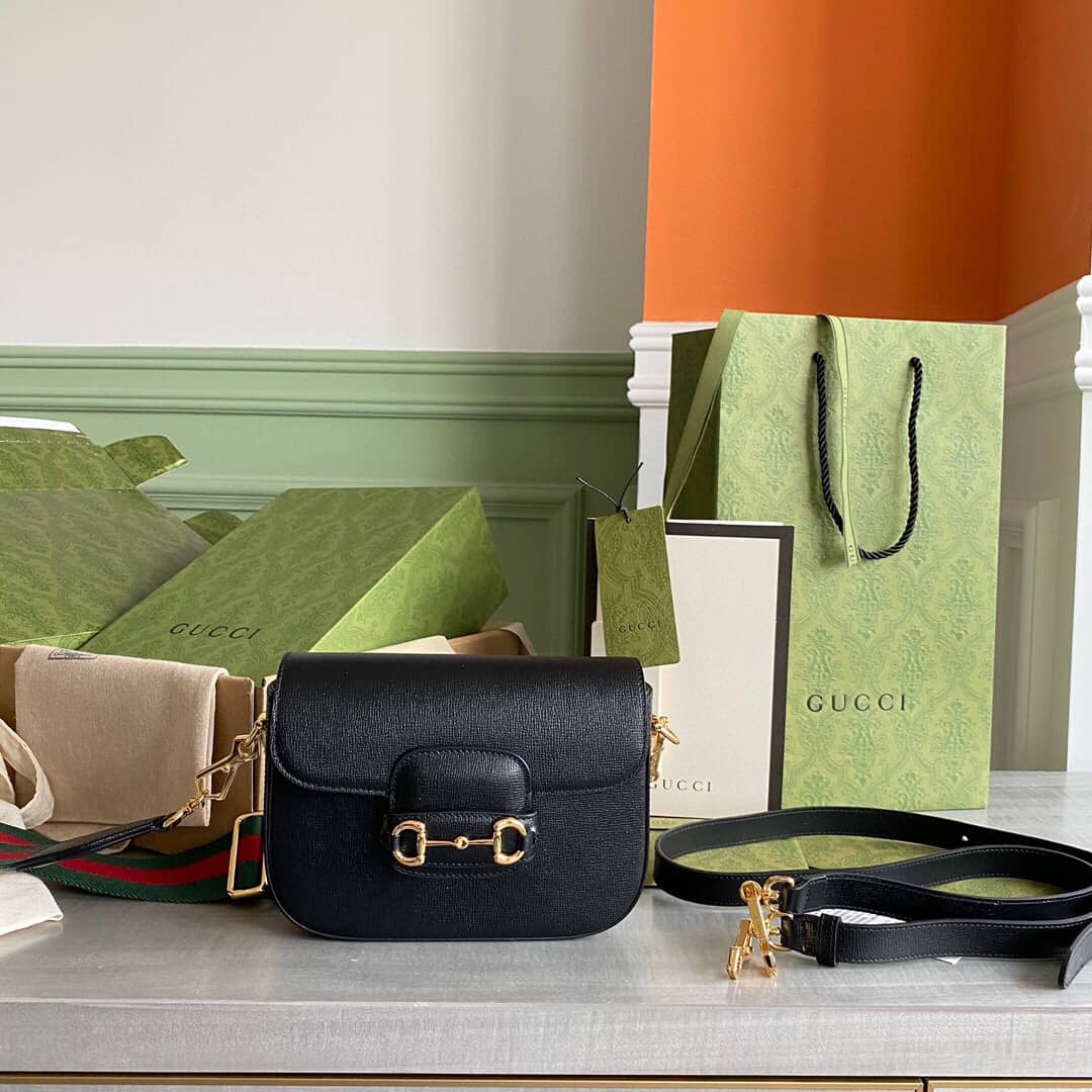 Gucci Horsebit 1955 Mini Bag Replica Black 658574 - DEEPREPS