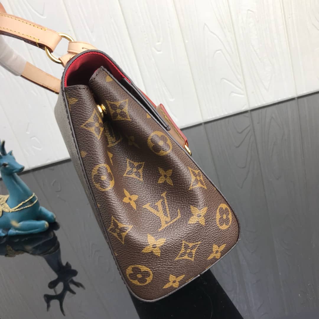 Louis Vuitton Cluny BB Monogram Canvas Shoulder Handbag Replica Red M42738 - DEEPREPS