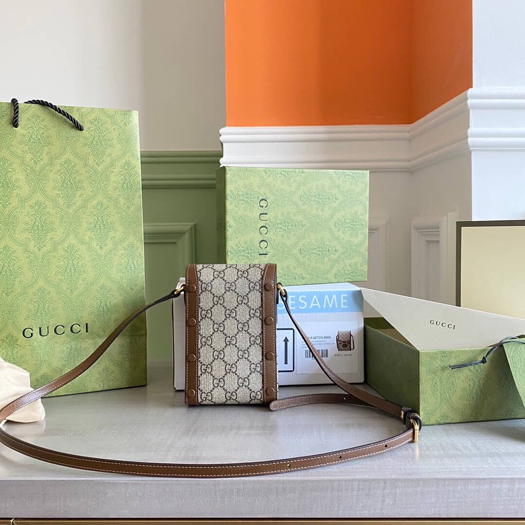 Best Replica Gucci Horsebit 1955 Mini Bag Replica Brown 625615(ColaReps) - DEEPREPS