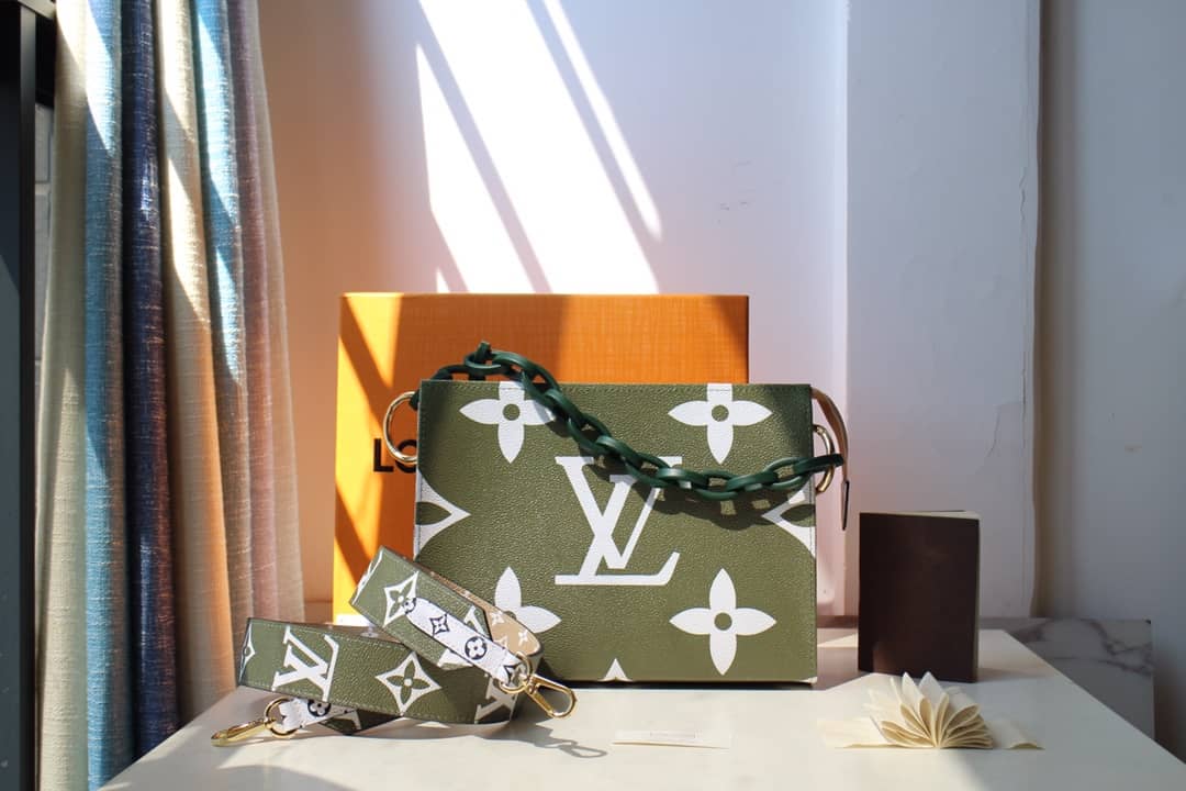 Louis Vuitton Monogram Giant Toilet Pouch Crossbody Bag Replica Green M67692 - DEEPREPS