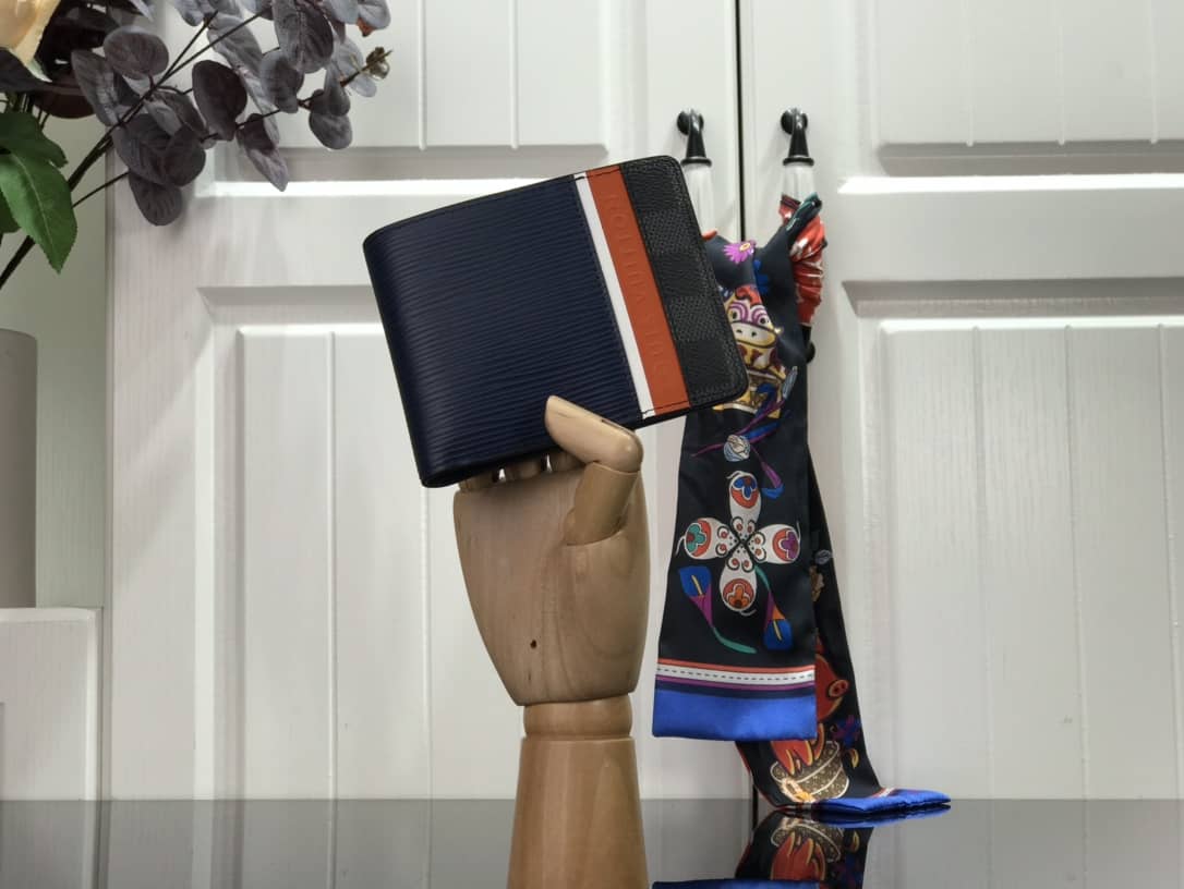 Louis Vuitton Epi Damier Graphite Multiple Replica Wallet Blue M69538 - DEEPREPS