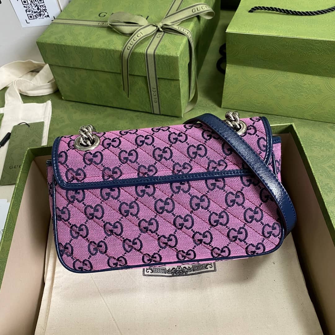 Gucci Marmont GG Matelasse Leather Mini Shoulder Bag Replica 446744 - DEEPREPS