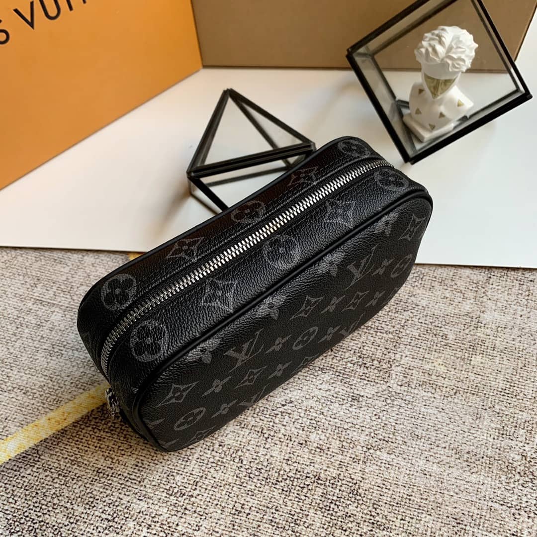 Louis Vuitton Monogram Trousse Toilette Clutch Replica Black M47522 - DEEPREPS