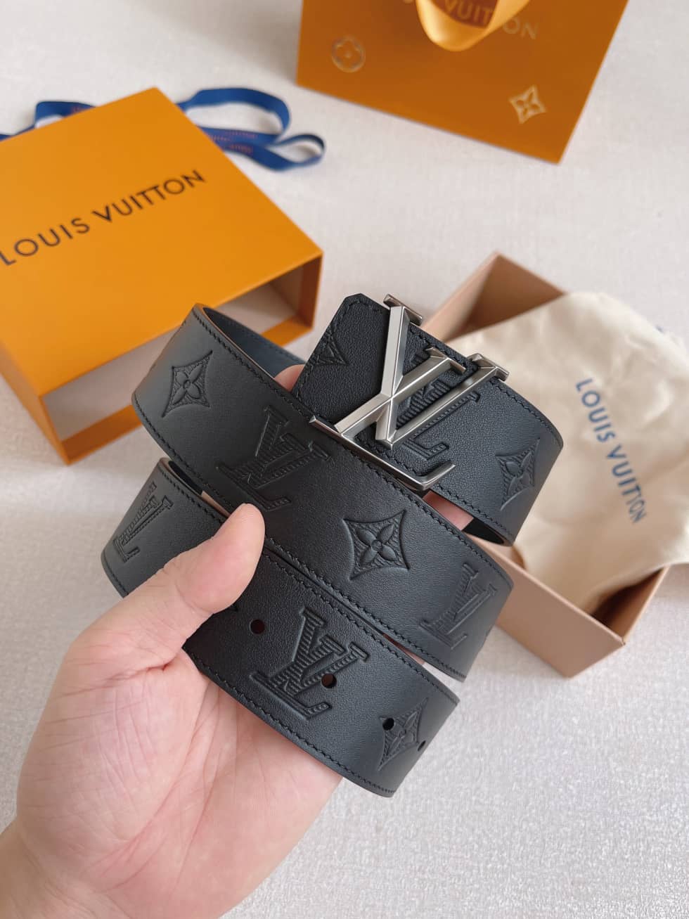 Knockoff Louis Vuitton Logo Belt 40mm - DEEPREPS
