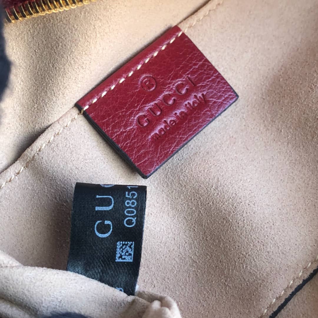 Gucci GG Marmont Matelassé Mini Bag Replica Brown 448065 - DEEPREPS