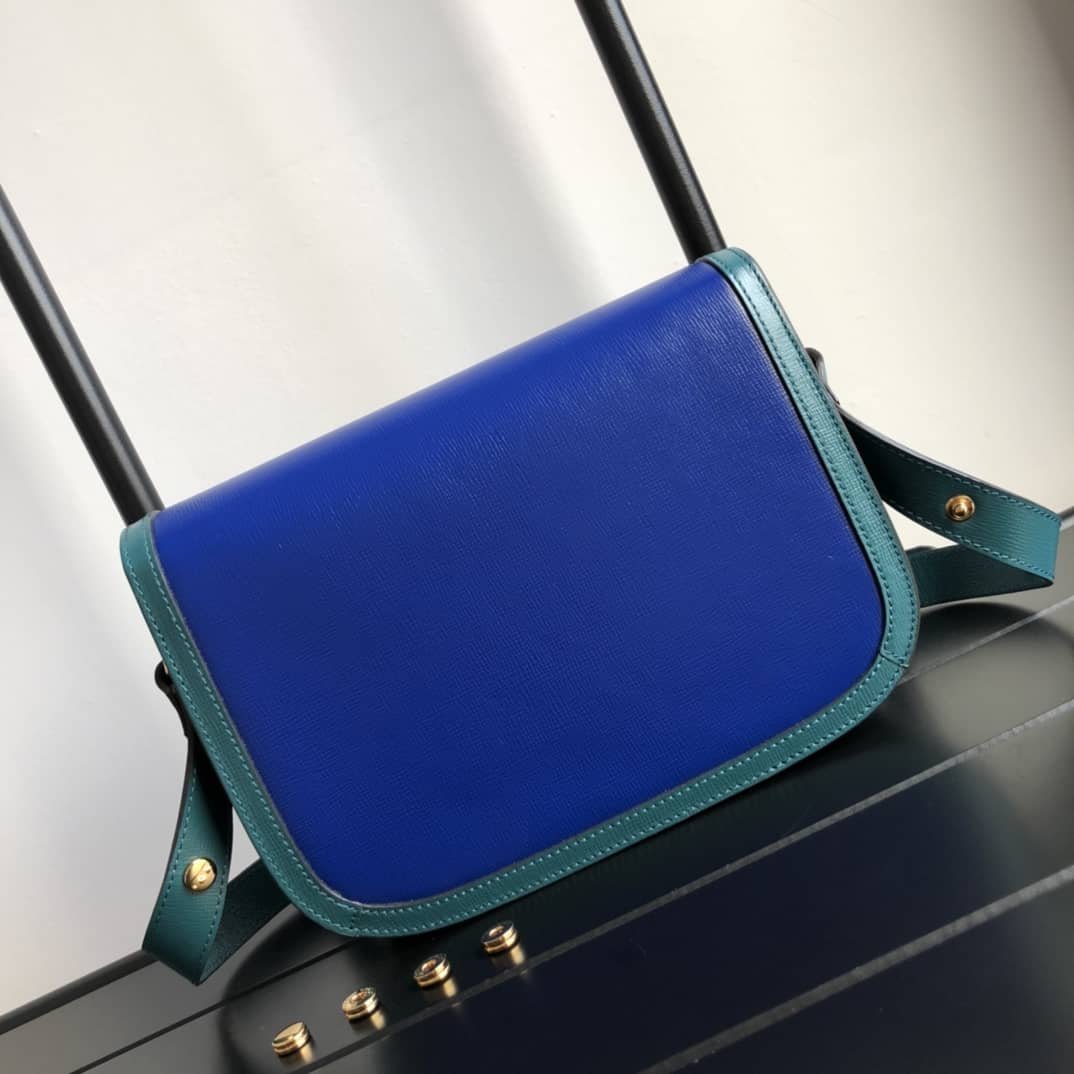 Gucci Horsebit 1955 Shoulder Bag Replica Blue 602204 - DEEPREPS
