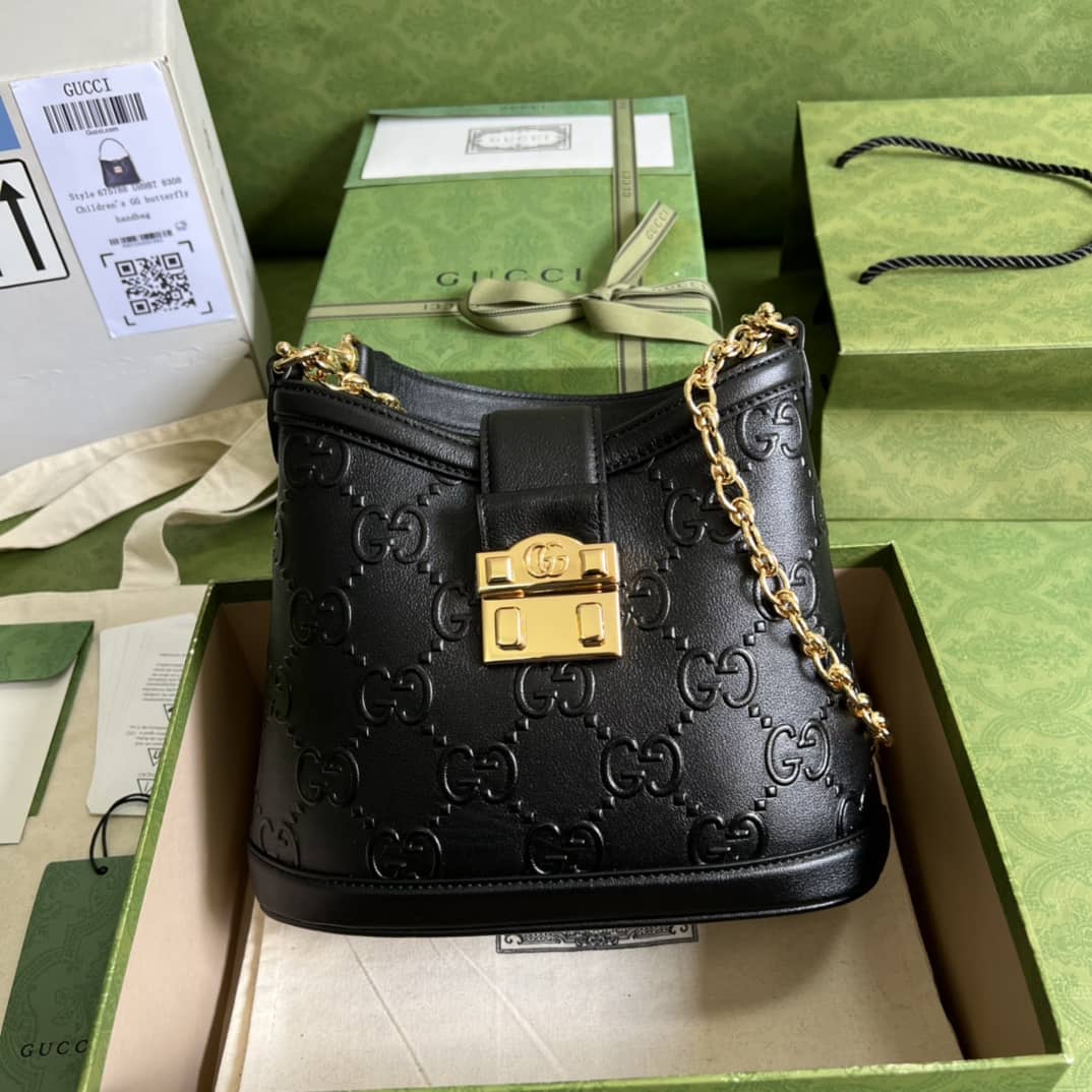 Gucci Small GG Black 675788 Replica Shoulder Bag - DEEPREPS
