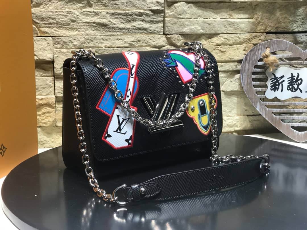 Louis Vuitton Twist MM Bag Black M50296 Replica - DEEPREPS