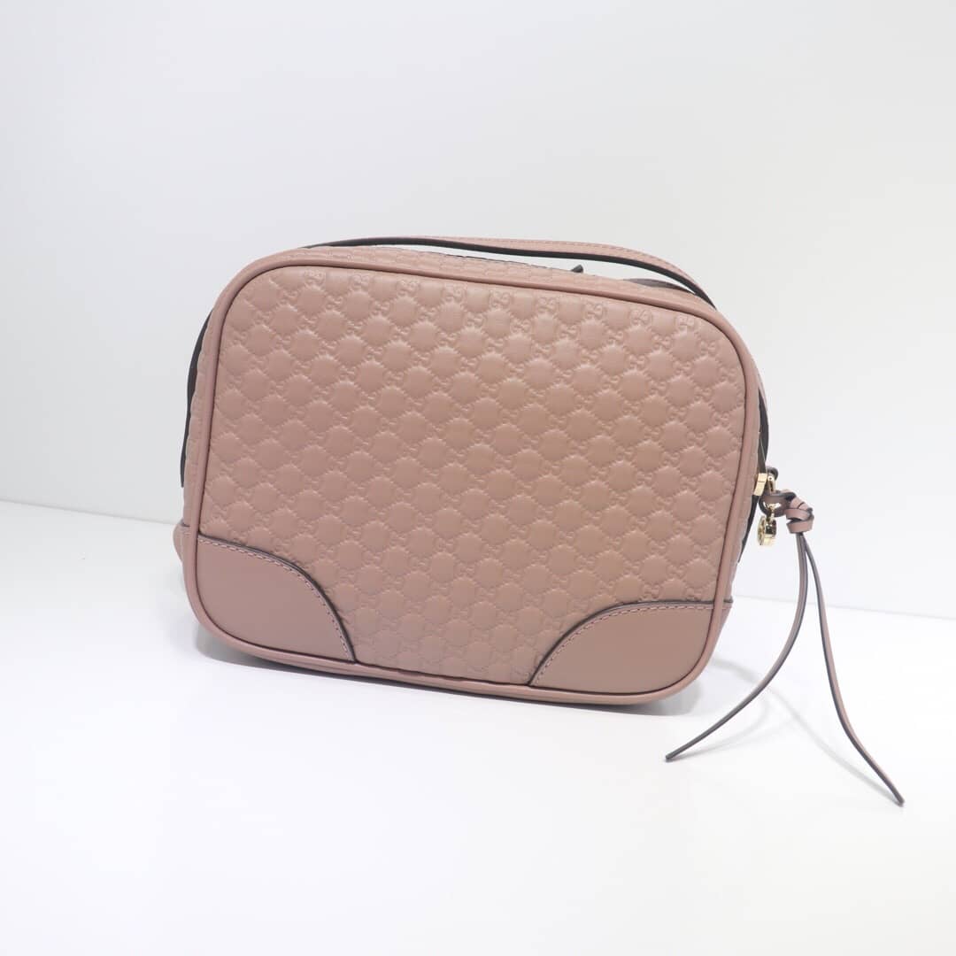 Gucci Bree Guccissima GG Leather Canvas Camera Bag Replica Apricot 449413 - DEEPREPS