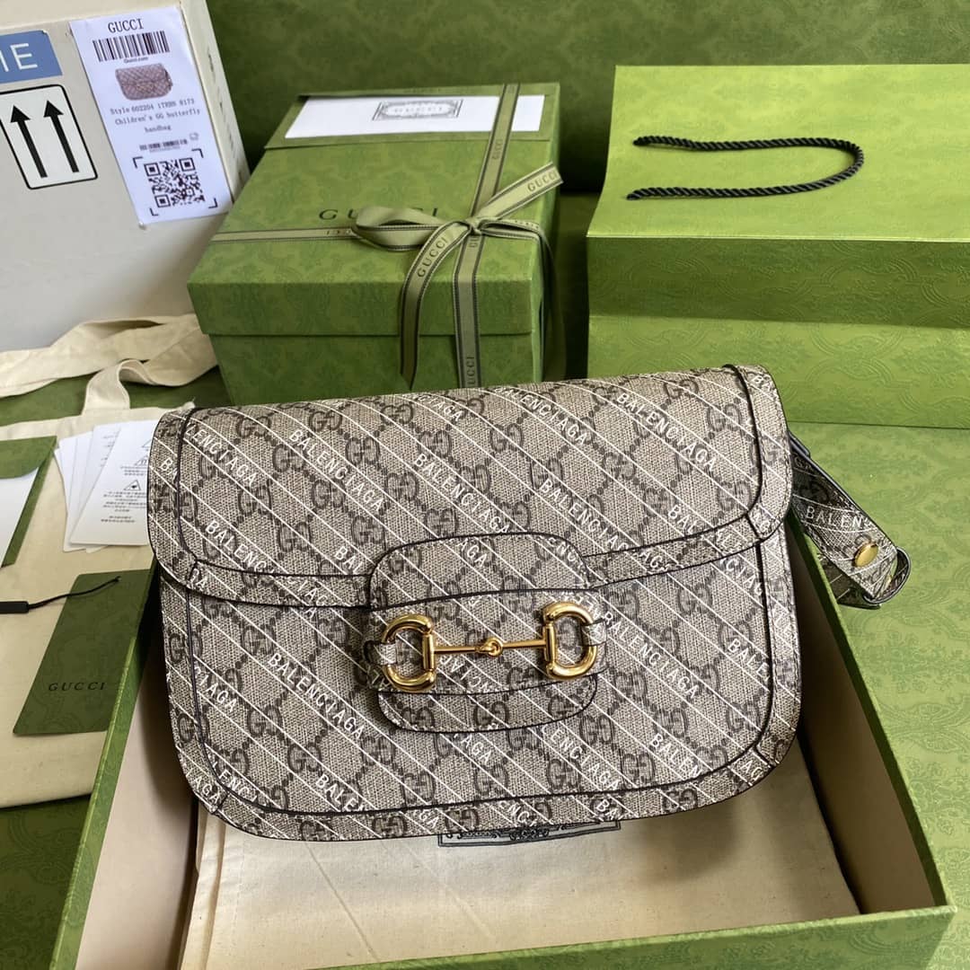 Gucci 1955 Horsebit Supreme Shoulder Bag Replica 602204 - DEEPREPS