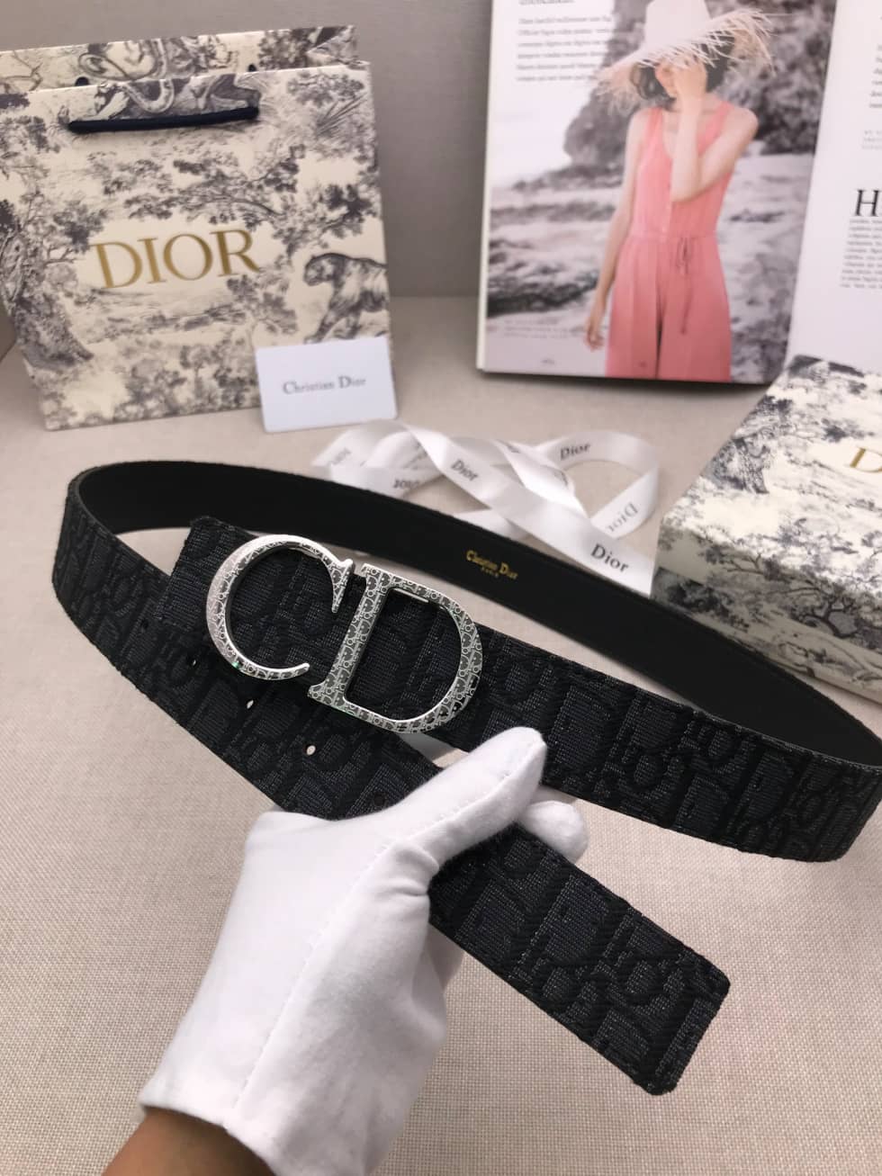 7 Star Dior Leather Belt 35mm - DEEPREPS
