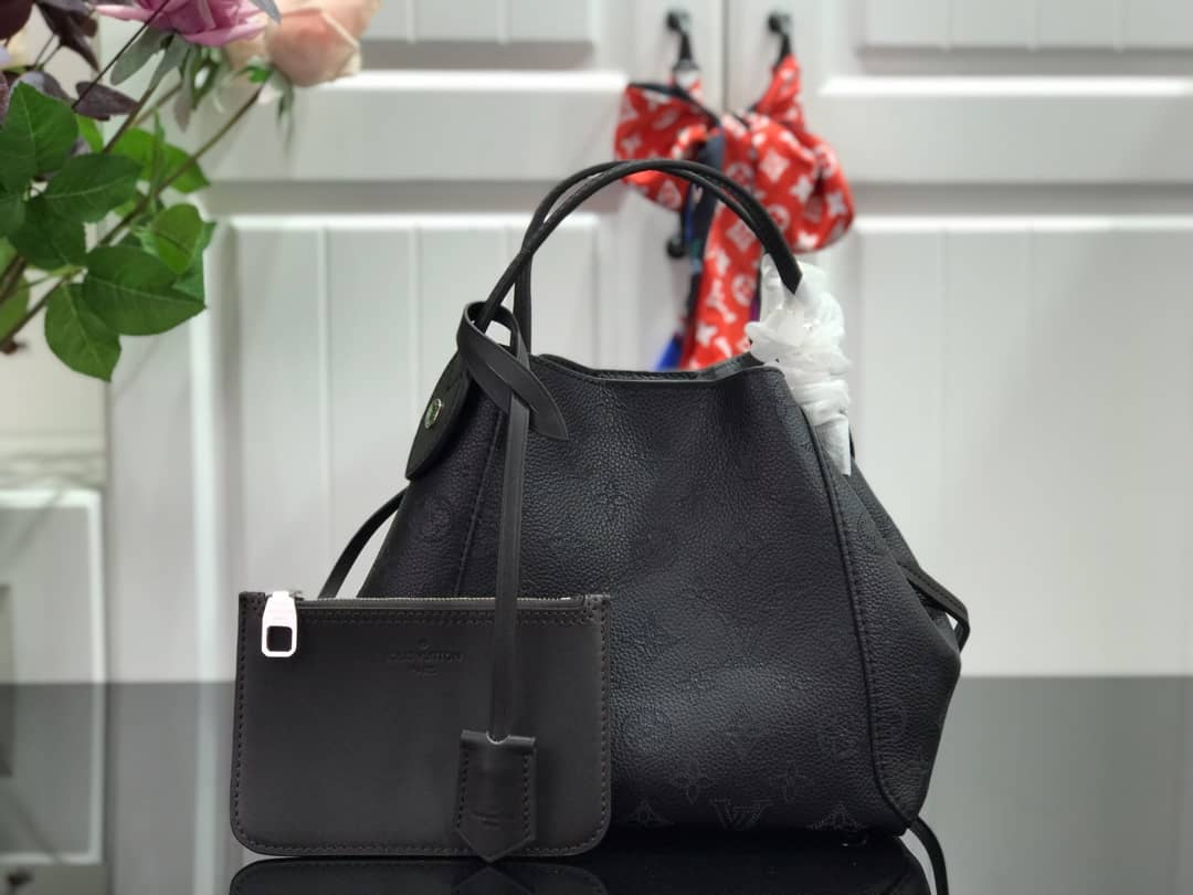 Louis Vuitton Mahina Hina PM Leather Tote Replica Black M54353 - DEEPREPS