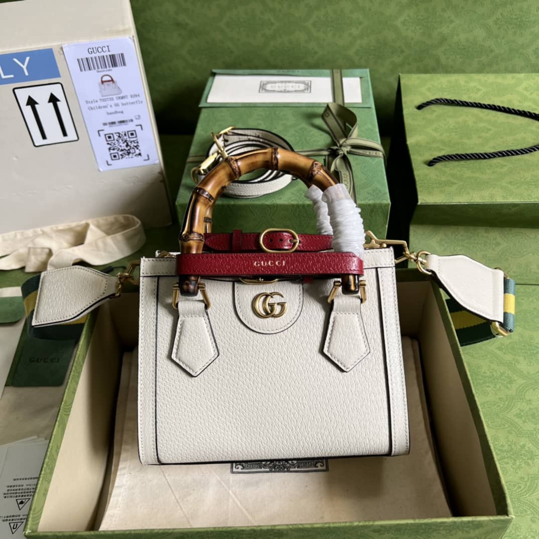 Gucci Diana Mini Tote White 702732 Replica Bag - DEEPREPS
