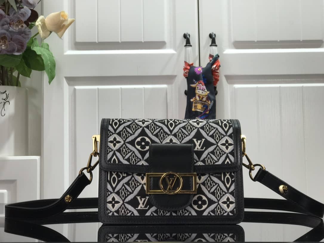 Louis Vuitton Dauphine Mini Monogram Replica Crossbody Bag Black M44580 - DEEPREPS