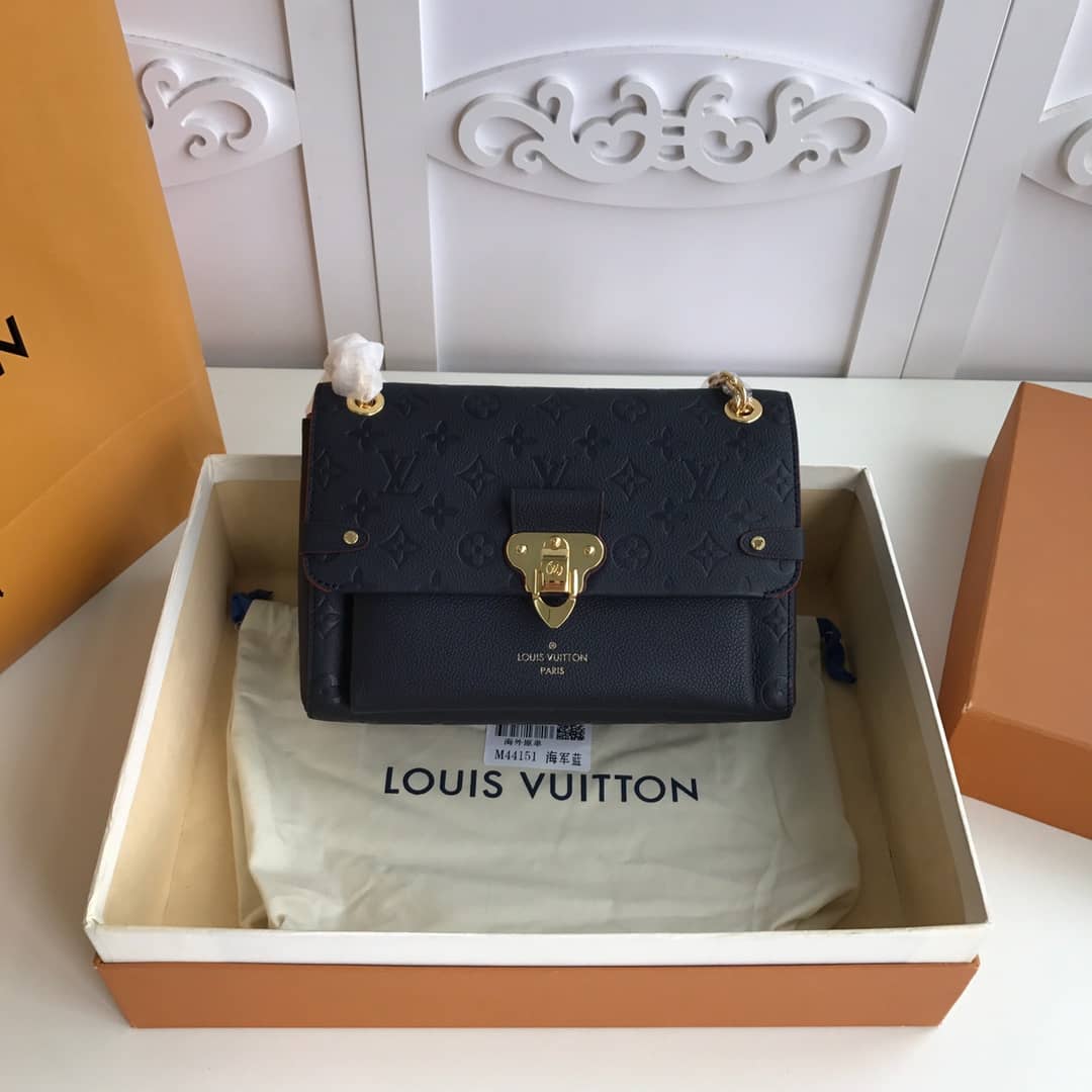 Louis Vuitton Monogram Empreinte Vavin PM Chain Replica Shoulder Bag Black M44151 - DEEPREPS