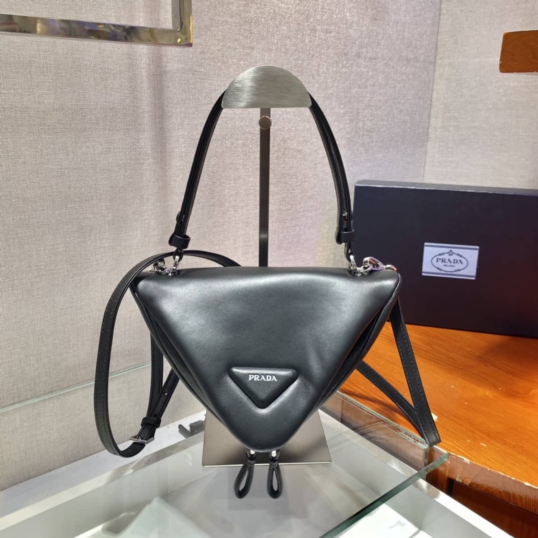 Prada Leather Triangle Replica Shoulder Bag - DEEPREPS