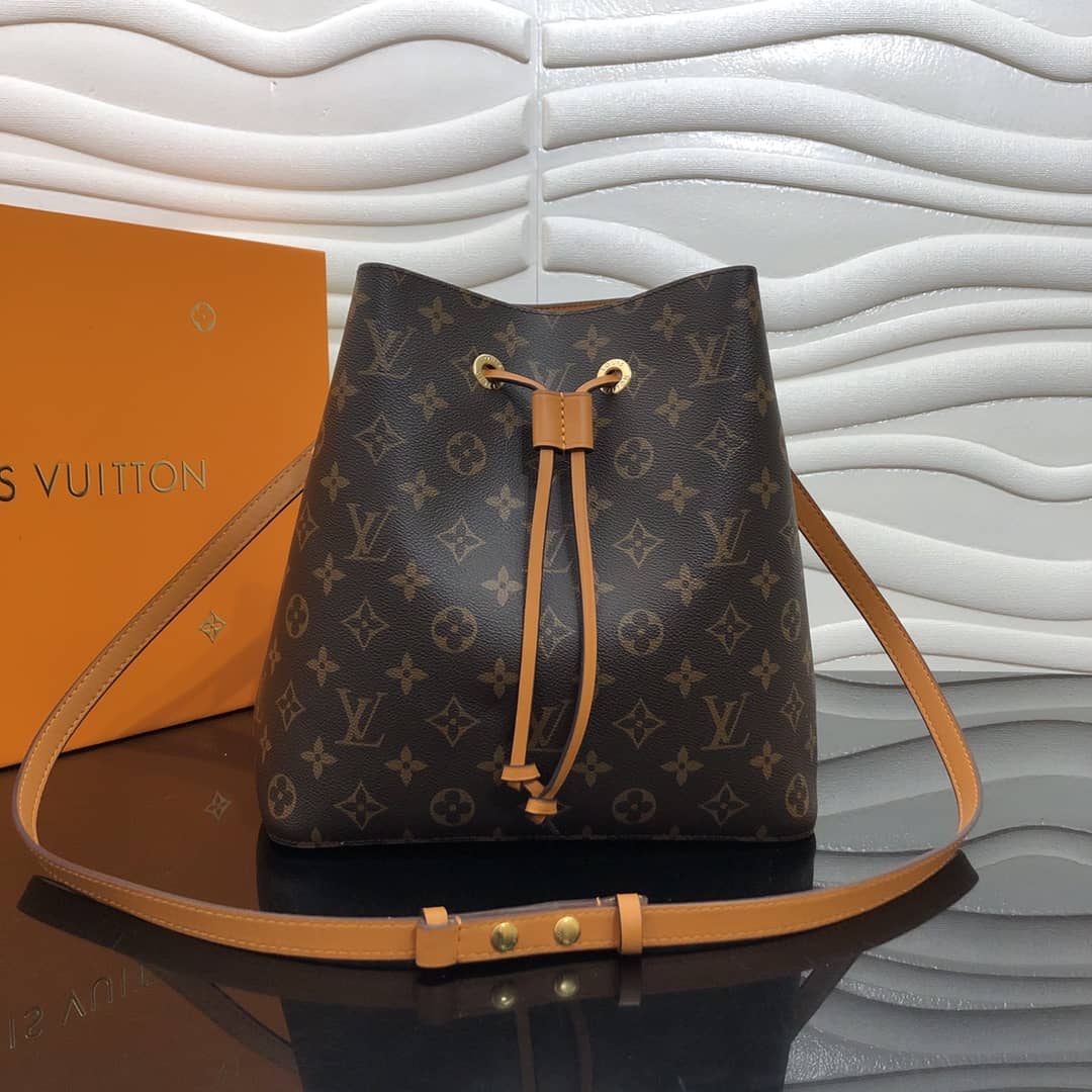 Louis Vuitton Neonoe Replica Bucket Bag Brown Yellow M44020 - DEEPREPS